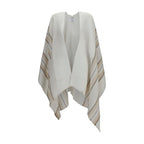 Brunello Cucinelli Beige Linen Poncho