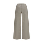 The Row Beige Cotton Relaxed Fit Jeans