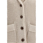 Brunello Cucinelli Beige Cotton Cardigan