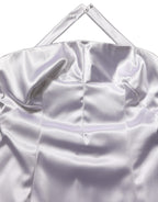Dolce & Gabbana White Satin Halter Backless Long Gown Dress