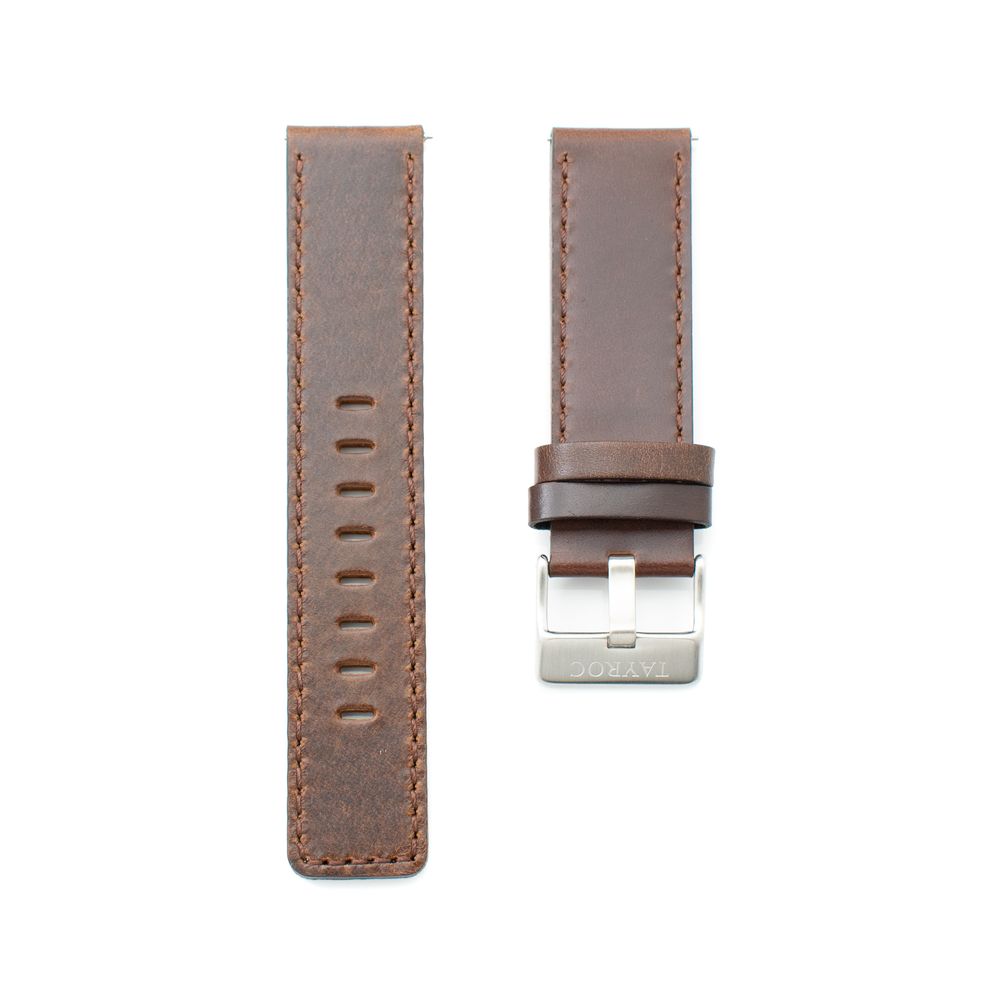 TAYROC Brown Leather Dress Watch