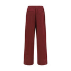 Brunello Cucinelli Bordeaux Cotton Athletic Pants