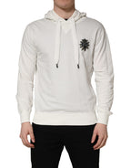Dolce & Gabbana White Cotton Hooded Sweatshirt Sweater