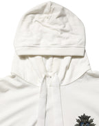 Dolce & Gabbana White Cotton Hooded Sweatshirt Sweater