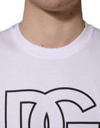 Dolce & Gabbana White DG Logo Print Short Sleeves Men T-shirt