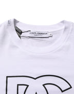 Dolce & Gabbana White DG Logo Print Short Sleeves Men T-shirt