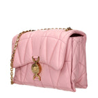Versace Pink Leather Shoulder Bag
