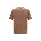 Brunello Cucinelli Brown Linen T-Shirt