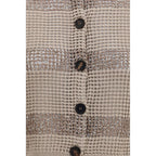 Brunello Cucinelli Beige Cotton Cardigan