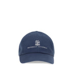 Brunello Cucinelli Blue Cotton Cap (Baseball Hat)