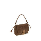 Fendi Brown Raffia Shoulder Bag