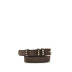 Valentino Garavani Brown Suede Leather Regular Belt