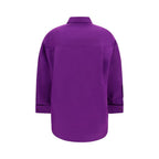 Balenciaga Purple Cotton Dress Shirt