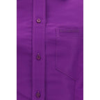 Balenciaga Purple Cotton Dress Shirt
