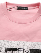 Philippe Model Pink Cotton Logo Long Sleeves Pullover Sweater