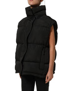 Dolce & Gabbana Black Polyester Sleeveless Padded Men Puffer Jacket