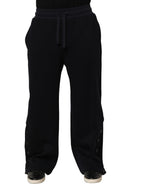 Dolce & Gabbana Black Drawstring Viscose Jogger Men Sweatpants Pants