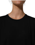 Dolce & Gabbana Black Wool Crew Neck Short Sleeves T-shirt