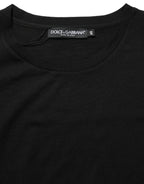 Dolce & Gabbana Black Wool Crew Neck Short Sleeves T-shirt