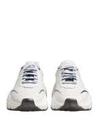 Dolce & Gabbana White Silver Daymaster Low Top Men Sneakers Shoes