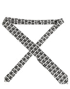 Dolce & Gabbana White Black Logo Monogram Wide Adjustable Men Necktie Tie
