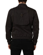 Dolce & Gabbana Brown Cotton Full Zip Men Bomber Jacket