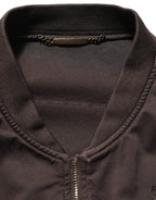 Dolce & Gabbana Brown Cotton Full Zip Men Bomber Jacket