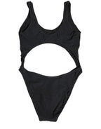 Dolce & Gabbana Black Cutout Logo One Piece Swimsuit Swimwear