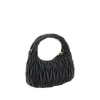 Miu Miu Black Calf Leather Bos Taurus Handbag