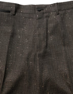 Dolce & Gabbana Dark Brown HighWaist Tapered Trouser Pants