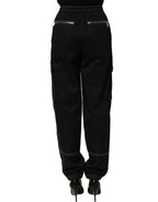 Dolce & Gabbana Black Vibe Cargo High Waist Straight Pants
