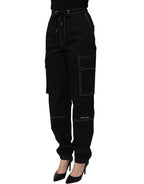 Dolce & Gabbana Black Vibe Cargo High Waist Straight Pants