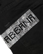 Dolce & Gabbana Black Grace Rhinestone HighWaist Denim Jeans