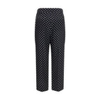 Valentino Black Silk Cropped Pants