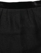 Dolce & Gabbana Black High Waist Pencil Cut Knee Length Skirt