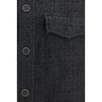 Balmain Black Cotton Shell Jacket