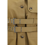 Ganni Beige Cotton Full-Length Jacket