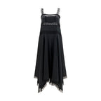 Ganni Black Silk Cocktail Dress