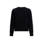 Ganni Black Cotton Sweatshirt