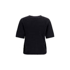 Ganni Black Alpaca Vicugna Pacos T-Shirt