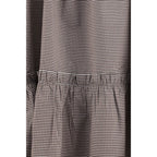 Ganni Brown Cotton Midi Skirt
