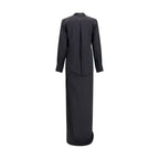 SA SU PHI Black Silk Long Dress