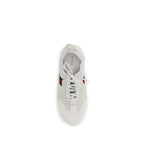 Gucci White Calf Leather Bos Taurus Low Top Sneakers