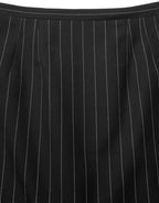 Dolce & Gabbana Black Pinstriped HighWaist Pencil Cut Skirt
