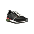 Gas Blue Polyurethane Men Sneaker