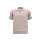 Brunello Cucinelli Beige Cotton Polo Shirt