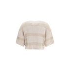 Brunello Cucinelli Beige Cotton Cardigan