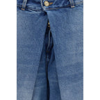 Balmain Blue Cotton Relaxed Fit Jeans