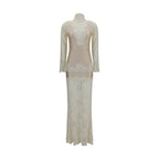 Rabanne Beige Polyamide Long Dress