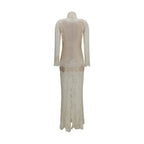 Rabanne Beige Polyamide Long Dress